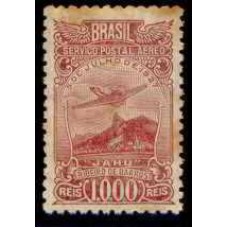 SBA021NA-SELO AÉREO AERONÁUTICA, 1.000 RÉIS DENTEAÇÃO 11 - 1933 - N