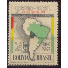 SBA047N-SELO AÉREO VISITA DO PRESIDENTE DA BOLÍVIA ENRIQUE DEL CASTILLO - 1943 - N