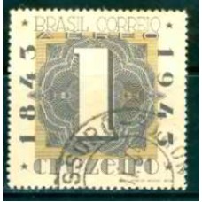 SBA048U-SELO AÉREO CENTENÁRIO DO SELO POSTAL BRASILEIRO - BRAPEX II, CR$ 1,00 - 1943 - U