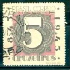 SBA050U-SELO AÉREO CENTENÁRIO DO SELO POSTAL BRASILEIRO - BRAPEX II, CR$ 5,00 - 1943 - U