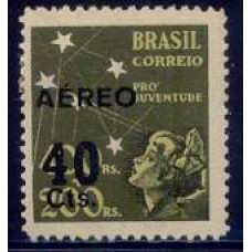 SBA053N-SELO AÉREO PRÓ JUVENTUDE COM SOBRECARGA, 40CTS/400RS + 200RS - 1944 - N