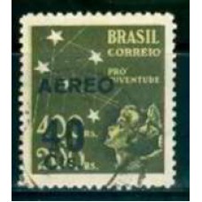 SBA053U-SELO AÉREO PRÓ JUVENTUDE COM SOBRECARGA, 40CTS/400RS + 200RS - 1944 - U