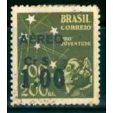 SBA055U-SELO AÉREO PRÓ JUVENTUDE COM SOBRECARGA, CR$ 1,00/400RS + 200RS - 1944 - U