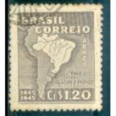 SBA059U-SELO AÉREO CENTENÁRIO DO NASCIMENTO DO BARÃO DO RIO BRANCO, CR$ 1,20 - 1945 - U
