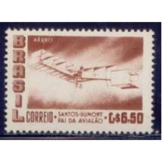 SBA083N-SELO AÉREO EXPOSIÇÃO FILATÉLICA ANO SANTOS DUMONT, 6,50 - 1956 - N