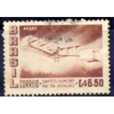 SBA083U-SELO AÉREO EXPOSIÇÃO FILATÉLICA ANO SANTOS DUMONT, 6,50 - 1956 - U