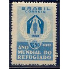 SBA092M-SELO AÉREO ANO MUNDIAL DO REFUGIADO - 1960 - MINT