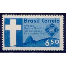 SBA098M-SELO AÉREO 10º CONGRESSO DA ALIANÇA BATISTA MUNDIAL - 1960 - MINT