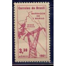 SBA103M-SELO AÉREO INAUGURAÇÃO DA BARRAGEM TRÊS MARIAS - 1961 - MINT