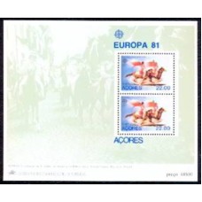 AÇOB002M-BLOCO SÉRIE EUROPA - FOLCLORE - AÇORES - 1981 - MINT