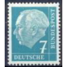 ALF0065NA-SELO 70º ANIVERSÁRIO DO PRESIDENTE THEODORO HEUSS, 7P - ALEMANHA FEDERAL - 1953/54 - N