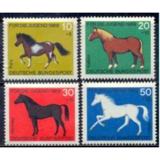 ALF0441M-SÉRIE PRÓ-JUVENTUDE - CAVALOS  - ALEMANHA FEDERAL - 1969 - MINT