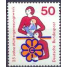 ALF0680M-SELO 25º ANIVERSÁRIO DA CRIAÇÃO DAS OBRAS DE AUXÍLIO ÀS MÃES - ALEMANHA FEDERAL - 1975 - MINT