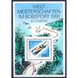 ALFB022M-BLOCO CAMPEONATO MUNDIAL DE BOBSLEIGH 1991 - ALEMANHA FEDERAL - 1991 - MINT