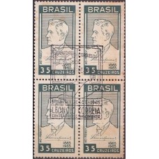 QC0536.01-QUADRA CENTENÁRIO DE NASCIMENTO DE LEÔNCIO CORREIA - 1965 - CBC GUANABARA - FERRUGEM ACENTUADA