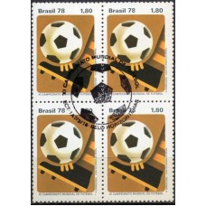 QC1030.13-QUADRA XI CAMPEONATO MUNDIAL DE FUTEBOL - ARGENTINA, BOLA NO PÉ - 1978 - CBC BELO HORIZONTE