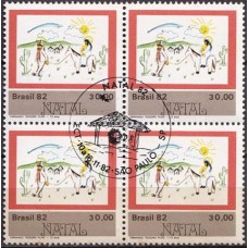 QC1292.04-QUADRA NATAL - DESENHOS INFANTIS, FUGA PARA O EGITO - 1982 - CBC SÃO PAULO