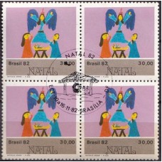 QC1293.03-QUADRA NATAL - DESENHOS INFANTIS, NASCIMENTO DO MENINO JESUS - 1982 - CBC BRASÍLIA