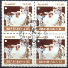 QC1307-QUADRA EXPOSIÇÃO FILATÉLICA BRASILIANA 83 - CARNAVAL BRASILEIRO, PIERROT - 1983 - CBC RIO DE JANEIROQC1307-QUADRA EXPOSIÇÃO FILATÉLICA BRASILIANA 83 - CARNAVAL BRASILEIRO, PIERROT - 1983 - CBC RIO DE JANEIRO