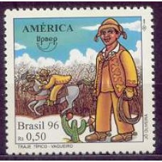 SB2018M-SELO UPAEP - TRAJES TÍPICOS, VAQUEIRO - 1996 - MINT