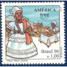 SB2019M-SELO UPAEP - TRAJES TÍPICOS, BAIANA - 1996 - MINT