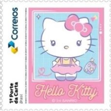 SI0027M-SELO INSTITUCIONAL 50 ANOS DA HELLO KITTY, ROUPA ROSA - 2024 - MINT