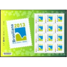 PB0001MF-FOLHA PERSONALIZADO LOGO ANTIGA ECT, BRASILIANA 2013 LOGO I - 13 - MINT